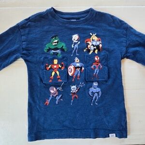 baby GAP x Marvel Superhero Long Sleeve Shirt size 4 Y